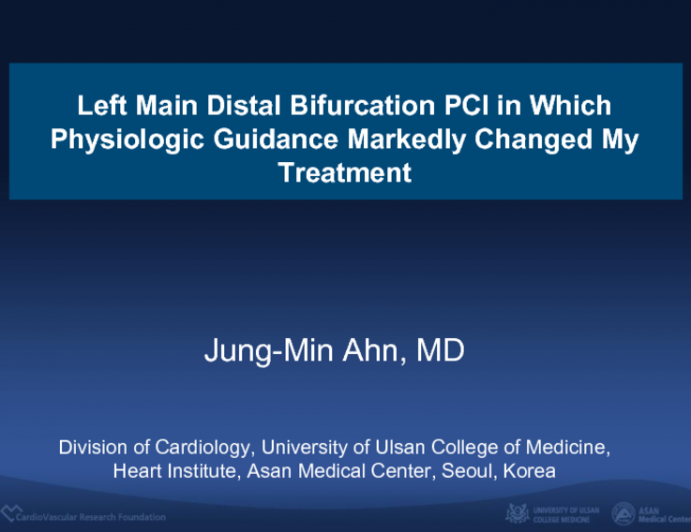 Case #8: A Left Main Distal Bifurcation PCI in Which Physiologic Guidance Markedly Changed My Treatment