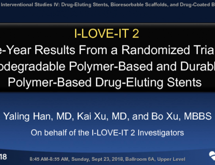 I-LOVE-IT 2: Five-Year Results From a Randomized Trial of Biodegradable Polymer-Based and Durable Polymer-Based Drug-Eluting Stents