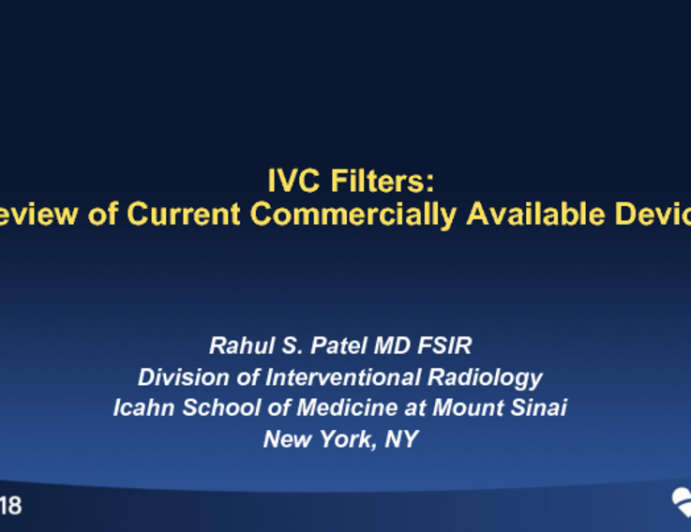 Overview of Current and Future IVC Filter Devices