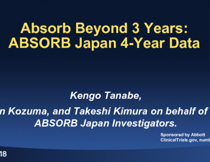 ABSORB Beyond 3 Years: ABSORB Japan 4-Year Data