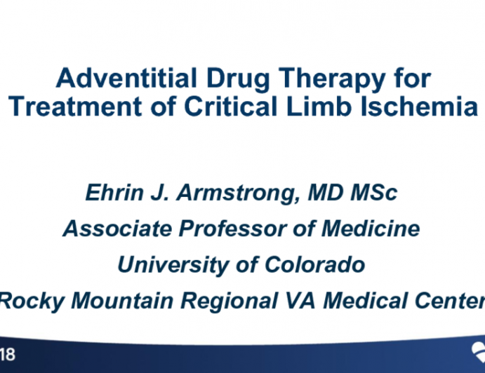 Adventitial Drug Therapy for Treatment of Critical Limb Ischemia
