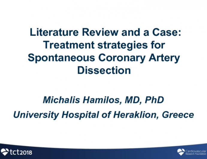 Greece Presents: Literature Review and a Case: PCI for Spontaneous Coronary Artery Dissection