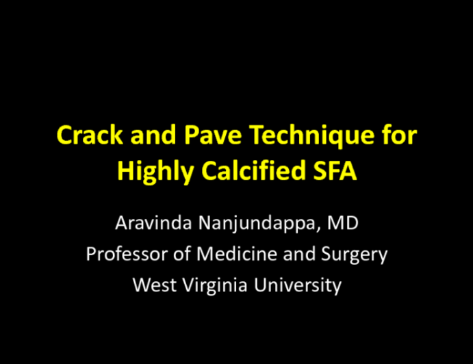 Case #2: Crack and Pave Technique for a Highly Calcified SFA
