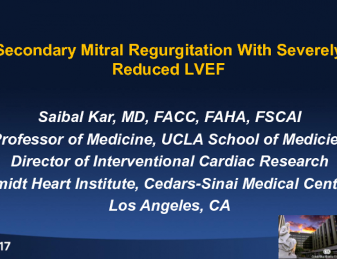 Secondary Mitral Regurgitation With Severely Reduced LVEF