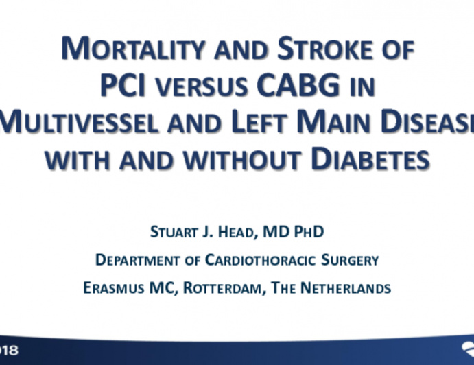 Mortality and Stroke Outcomes of PCI vs CABG in MVD and LMD With and Without Diabetes