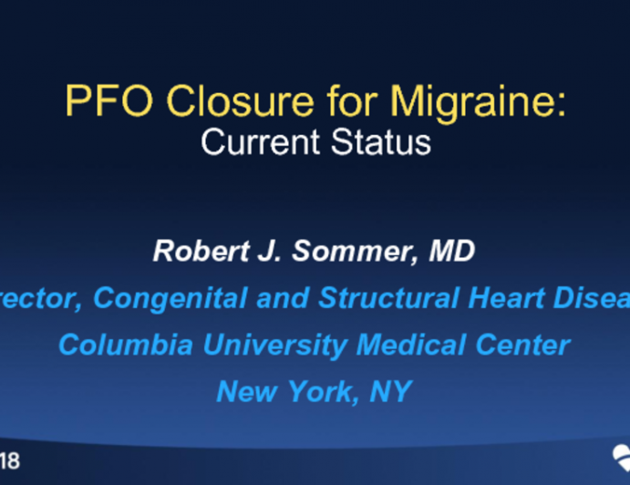 PFO Closure for Migraine: Current Status