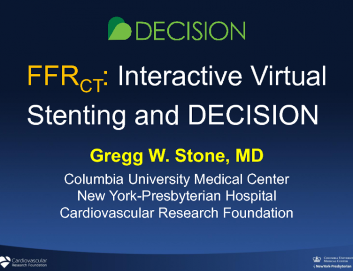 FFRCT: Interactive Virtual Stenting and DECISION