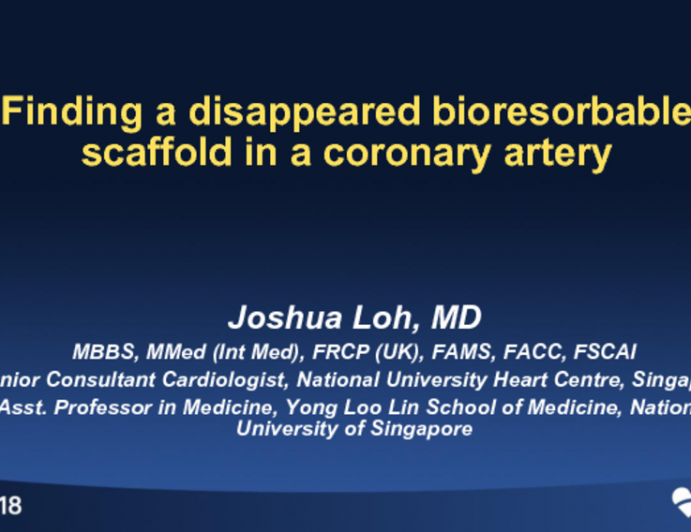 Case #4: From Singapore: Finding a Missing Bioresorbable Scaffold