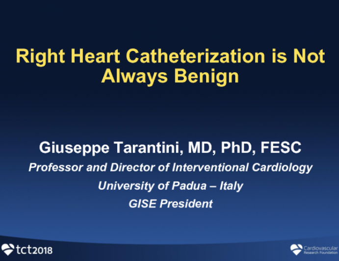 Right Heart Catheterization is Not Always Benign