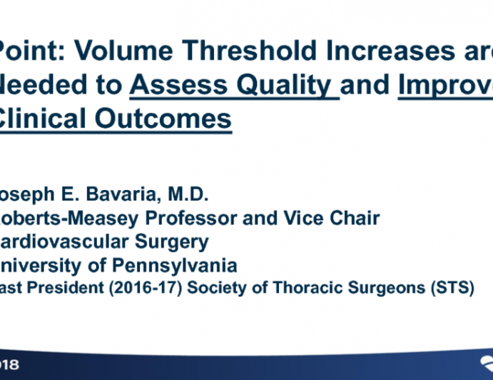 Point – Volume Threshold Increases are Needed to Assess Quality and Improve Clinical Outcomes