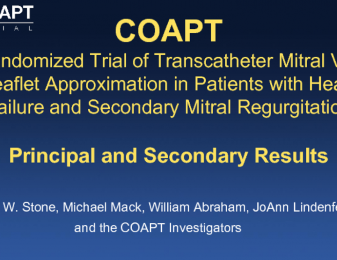 The COAPT Trial: Principal and Secondary Results