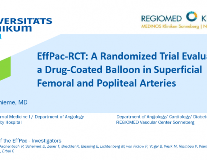 EffPac-RCT: A Randomized Trial Evaluating a Drug-Coated Balloon in Superficial Femoral and Popliteal Arteries