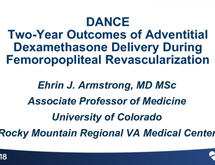 DANCE: Two-Year Outcomes of Adventitial Dexamethasone Delivery During Femoropopliteal Revascularization