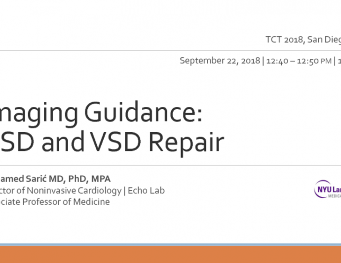 Imaging Guidance I: Percutaneous ASD & VSD Repair