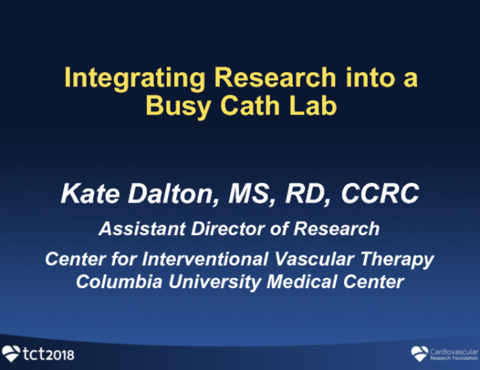 Update on Clinical Research in the Cath Lab