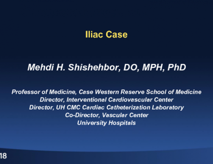 Case #1 Introduction: Iliac Disease