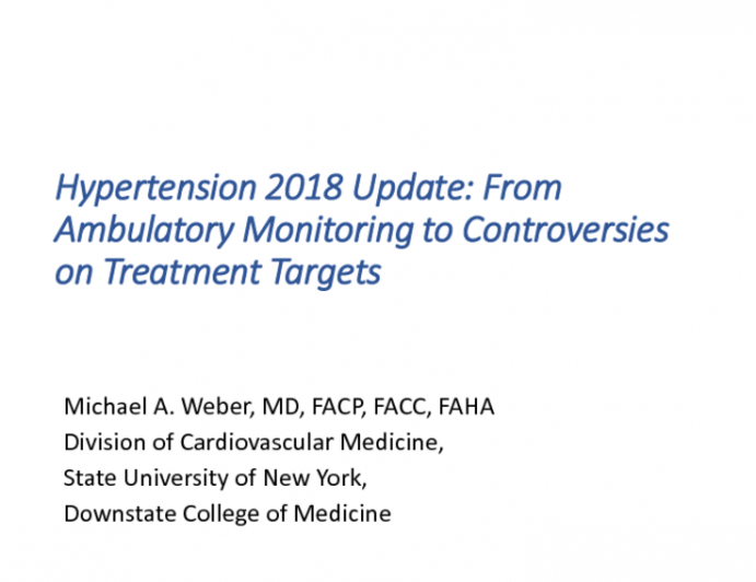 Hypertension 2018 Update: From Ambulatory Monitoring to Definitional Controversies and More