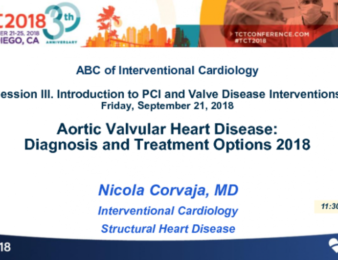 Aortic Valvular Heart Disease: Diagnosis and Treatment Options 2018