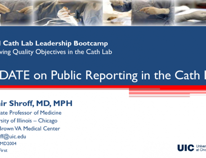 UPDATE on Public Reporting in the Cath Lab