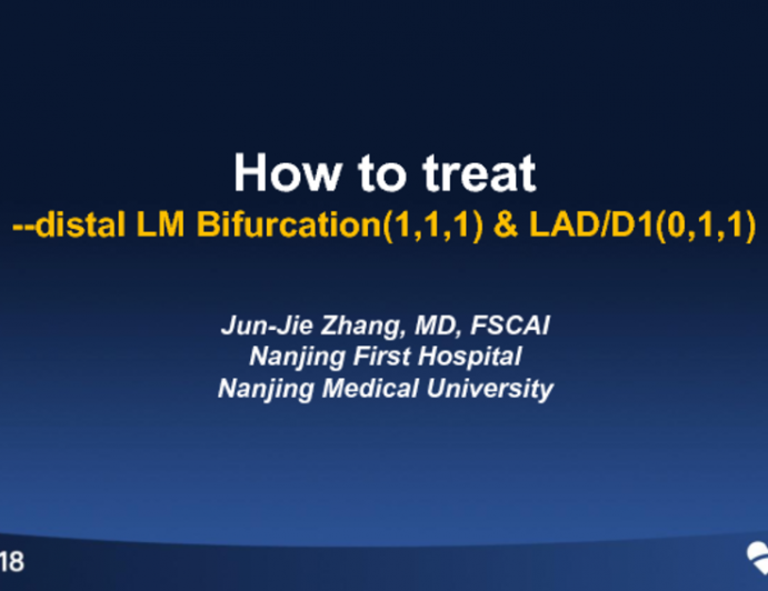 Case #2: A Distal LM & LAD/D1 Bifurcation PCI Case