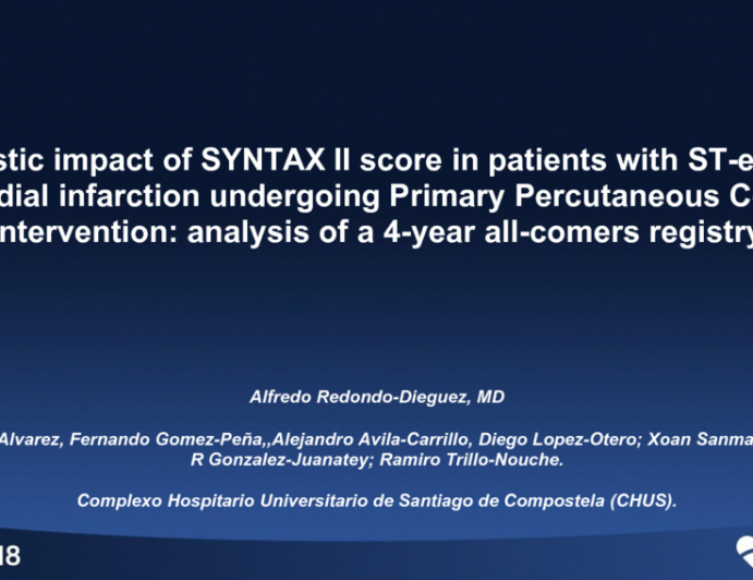TCT-21: Prognostic Impact of SYNTAX II Score in Patients With ST-Elevation Myocardial Infarction Undergoing Primary Percutaneous Coronary Intervention: Analysis of an 8-year All-Comers Registry