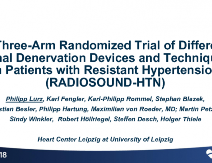 RADIOSOUND-HTN: A Three-Arm Randomized Trial of Different Renal Denervation Devices and Techniques in Patients With Resistant Hypertension