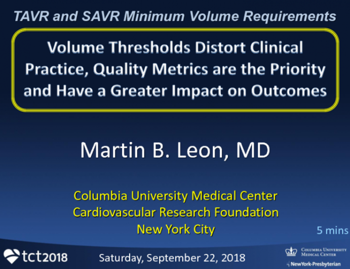 Counterpoint – Volume Thresholds Distort Clinical Practice, Quality Metrics are the Priority and Have a Greater Impact on Outcomes