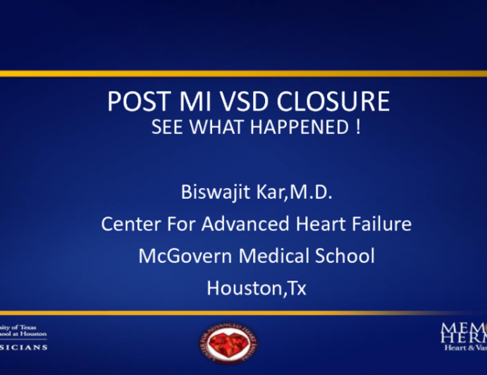 Case #5: A Complication That Occurred When I Treated a Post-MI VSD