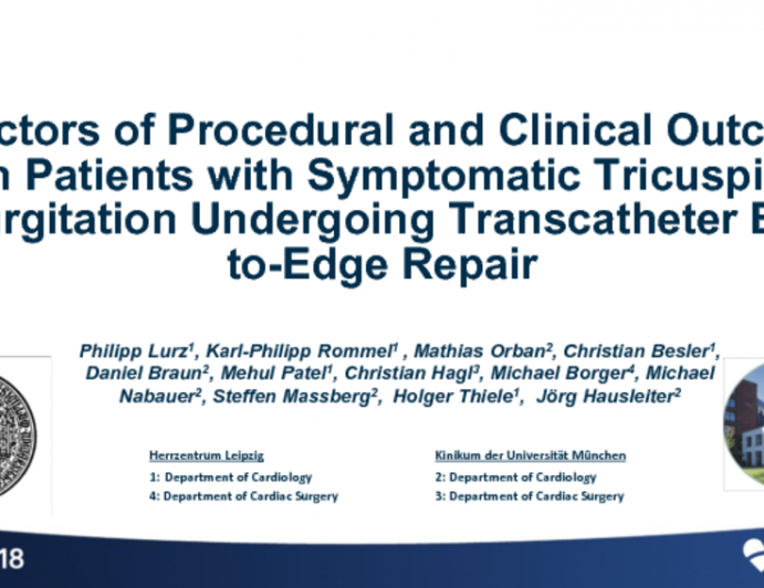 TCT-48: Predictors of Procedural and Clinical Outcomes in Patients with Symptomatic Tricuspid Regurgitation Undergoing Transcatheter Edge-to-Edge Repair