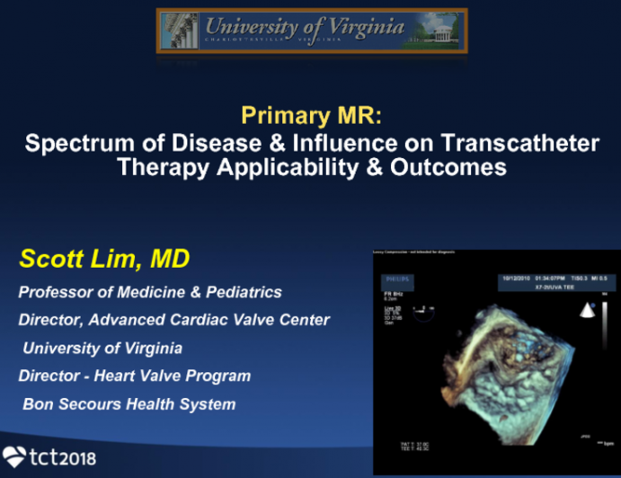 Primary MR: Spectrum of Disease and Influence on Transcatheter Therapy Applicability and Outcomes