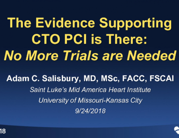 The Evidence Supporting CTO PCI is There: No More Trials Are Needed!