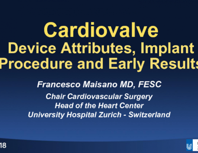 CardioValve: Device Attributes, Implant Procedure, and Early Results