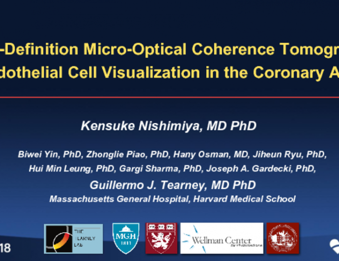 TCT-65: High-Definition Micro-Optical Coherence Tomography for Endothelial Cell Visualization in the Coronary Arteries