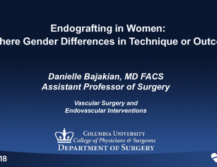 Endografting in Women: Are There Gender Differences in Technique or Outcomes (With Case Examples)
