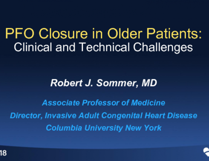 PFO Closure in Older Patients: Clinical and Technical Challenges