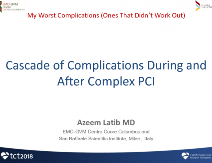 Cascade of Complications During and After Single Remaining Vessel PCI
