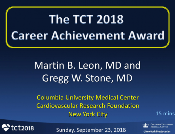 TCT 2018 Career Achievement Award