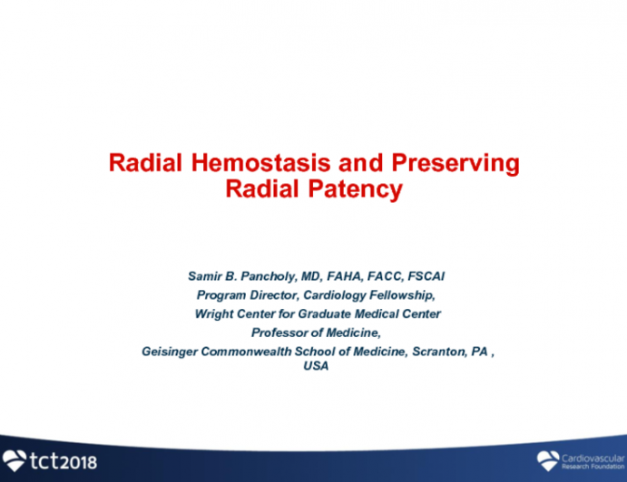 Radial Hemostasis and Preserving Radial Patency
