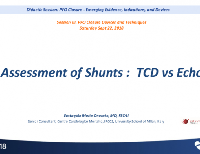 Assessment of Shunts: TCD vs Echo