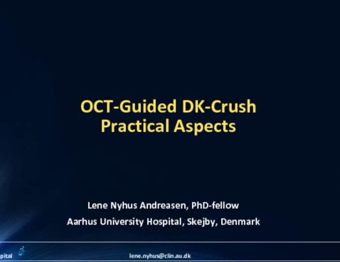 OCT-Guided DK-Crush: Practical Aspects