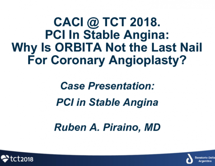 Case Presentation #2: PCI in Stable Angina