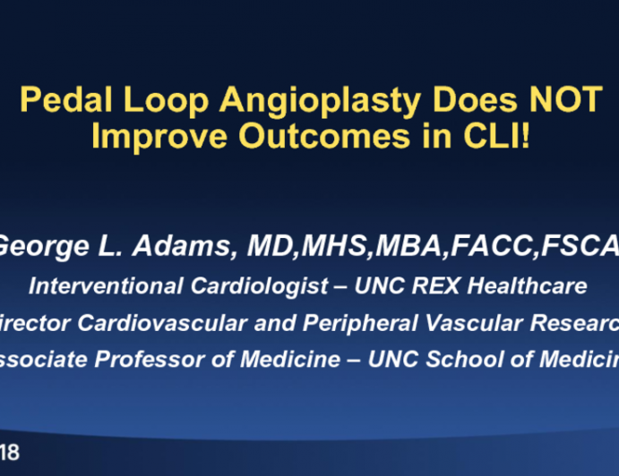 Debate: Pedal Loop Angioplasty Does Not Improve Outcomes in CLI!