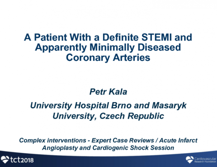 Case #5: A Patient With a Definite STEMI and Apparently Minimally Diseased Coronary Arteries (Not Tako-Tsubo)