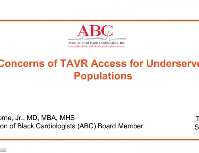 Opinion – Concerns of TAVR Access for Underserved Populations