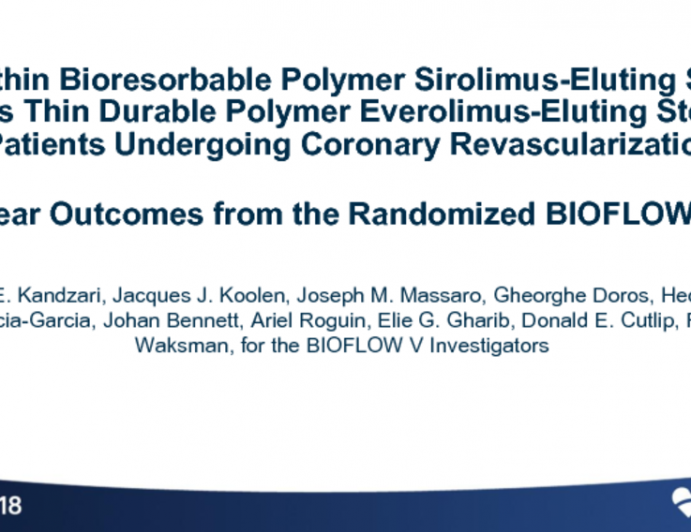 BIOFLOW V: Two-Year Results of a Randomized Trial Evaluating an Ultra-Thin Strut Bioresorbable Polymer-Based Drug-Eluting Stent
