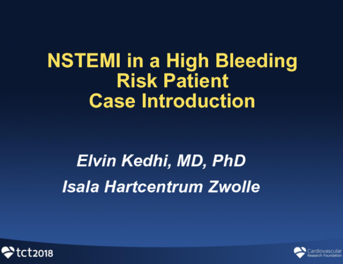 DAPT Duration Case Presentation #1: NSTEMI in a High Bleeding Risk Patient, Case Introduction