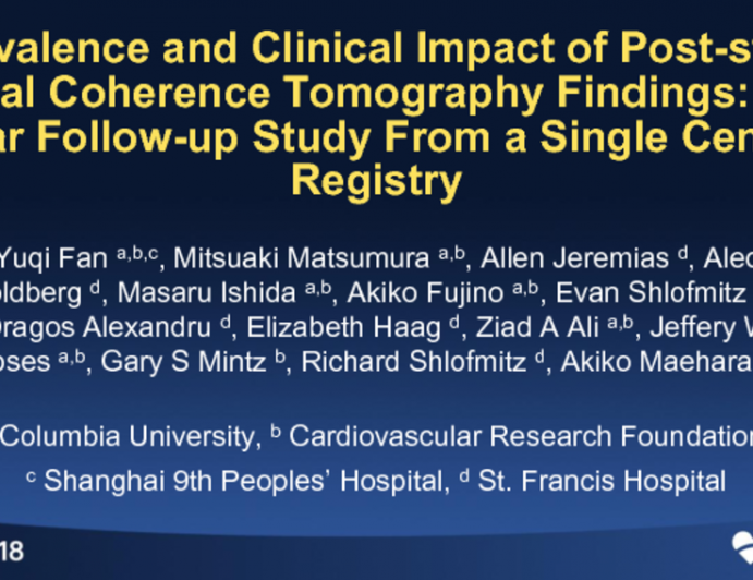 TCT-68: Clinical Impact Of Post-Stent Optical Coherence Tomography Findings: Two Year Follow-Up From A Single Center Registry