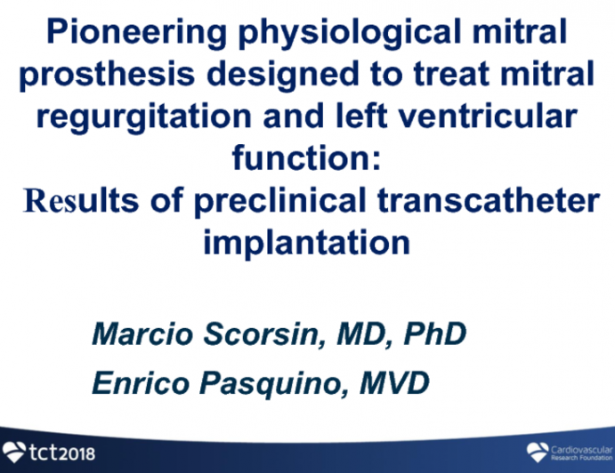 Pioneering Physiological Mitral Prosthesis Designed to Treat Mitral Regurgitation and Left Ventricular Function: Results of Preclinical Transcatheter Implantation (Epygon)