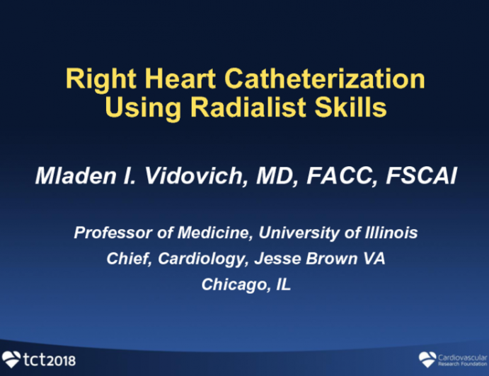 Case #6: Right Heart Catheterization Using Radialist Skills