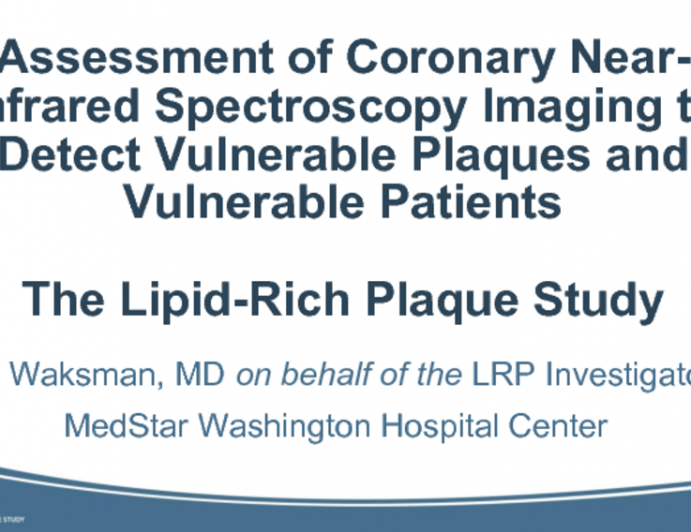 LRP: Assessment of Coronary Near-Infrared Spectroscopy Imaging to Detect Vulnerable Plaques and Vulnerable Patients